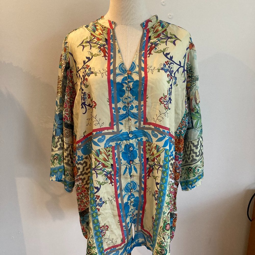 JOHNNY WAS Hari Button Down Blouse
